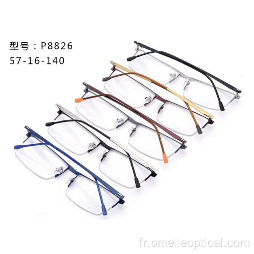 Lunettes optiques demi-monture de haute qualité pour hommes